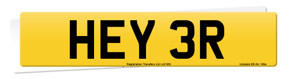 Registration number HEY 3R
